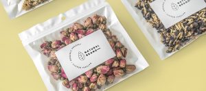 Organic tea branding and packaging logo