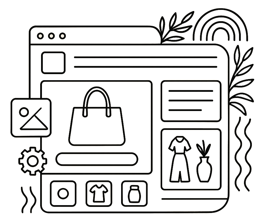Website lineart display